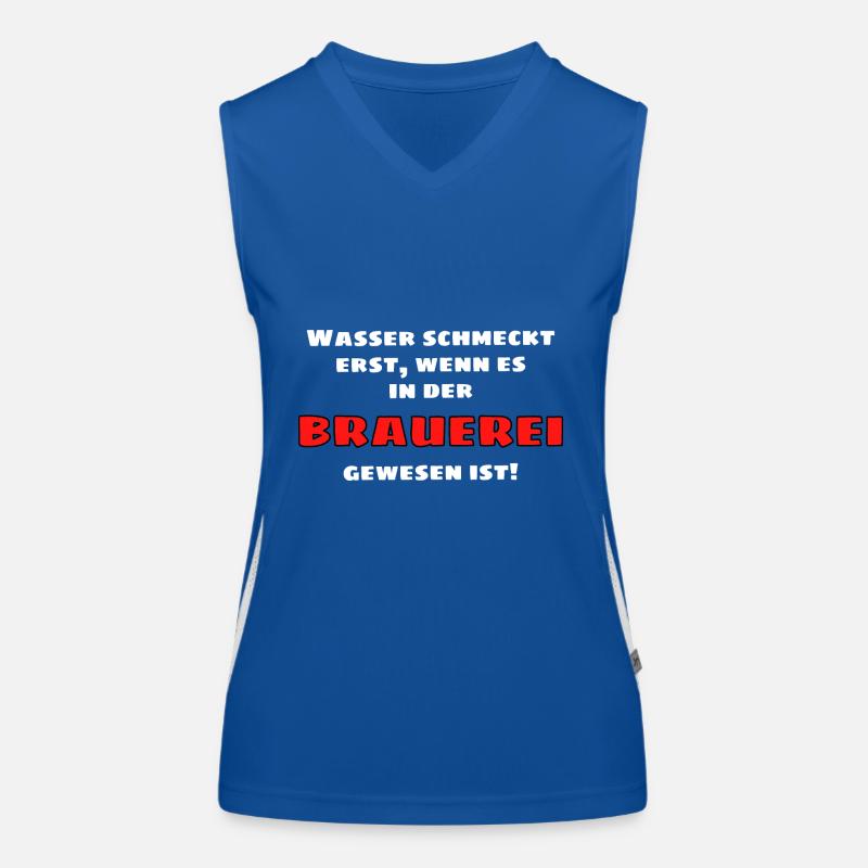 Bier Tradition Herkunft Brauerei Bierbrauen Funktionelles Kontrast-Tank Top für Frauen