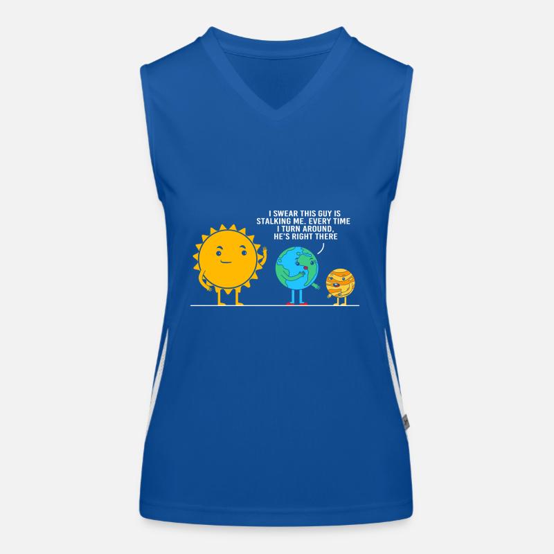 Solar System Universe Women's Functional Contrast Tank Top
