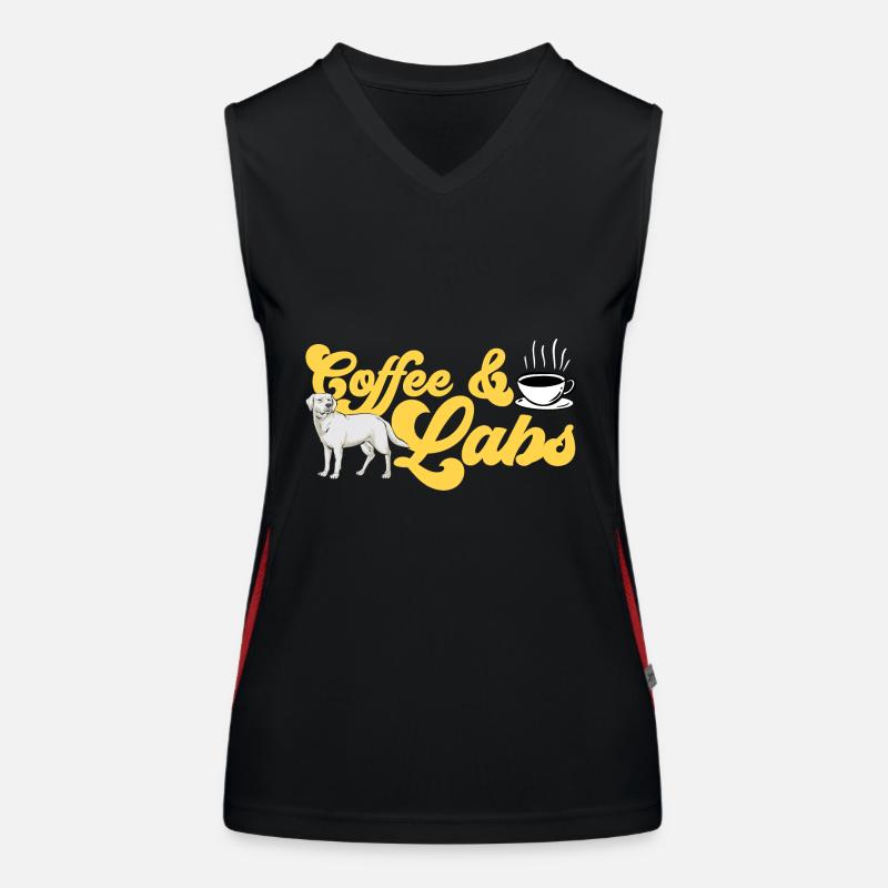 Weißer Labrador Retriever Weißer Lab Funktionelles Kontrast-Tank Top für Frauen