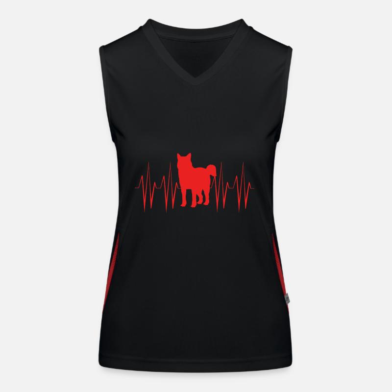 Sibirischer Husky Funktionelles Kontrast-Tank Top für Frauen