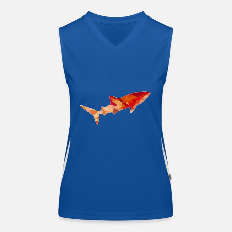 Walhai rot gold Funktionelles Kontrast-Tank Top für Frauen