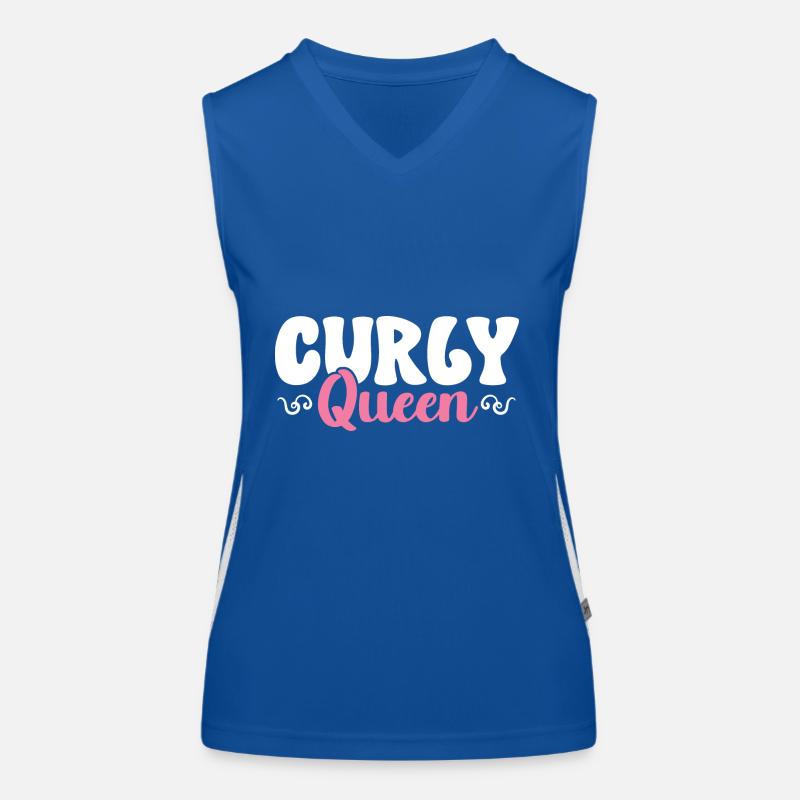 Lockiges Haar Afro Locken Natürliches Haar Funktionelles Kontrast-Tank Top für Frauen