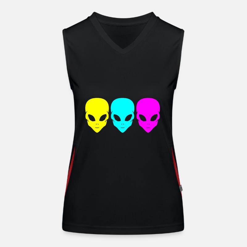 Rave Raver Musique techno Techno basse Table de mixage Débardeur respirant contrasté Femme