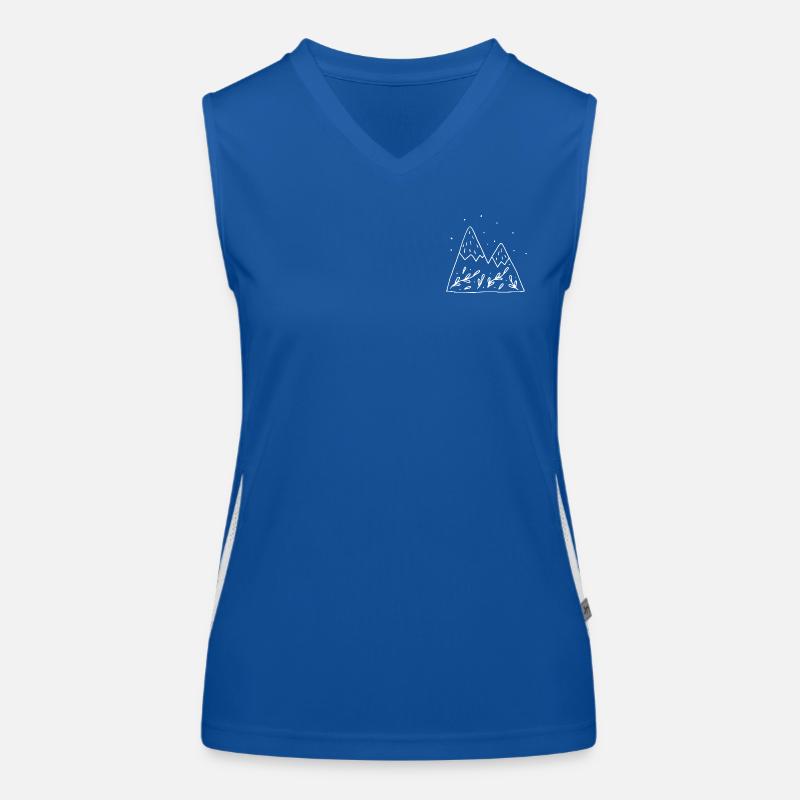 mountain white Funktionelles Kontrast-Tank Top für Frauen