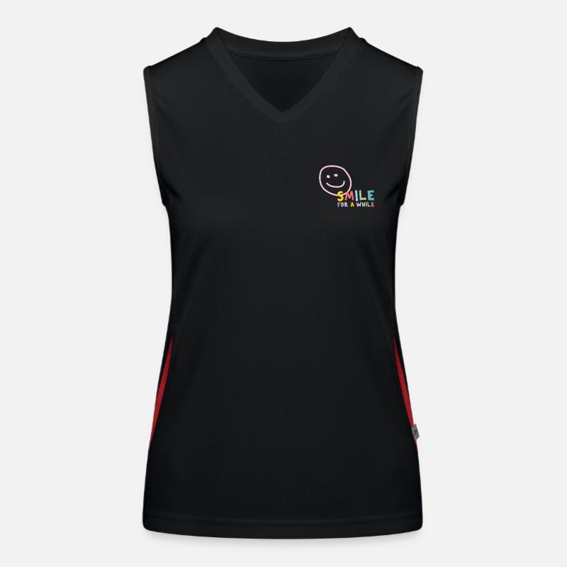 Smile for a while – good mood Women's Functional Contrast Tank Top