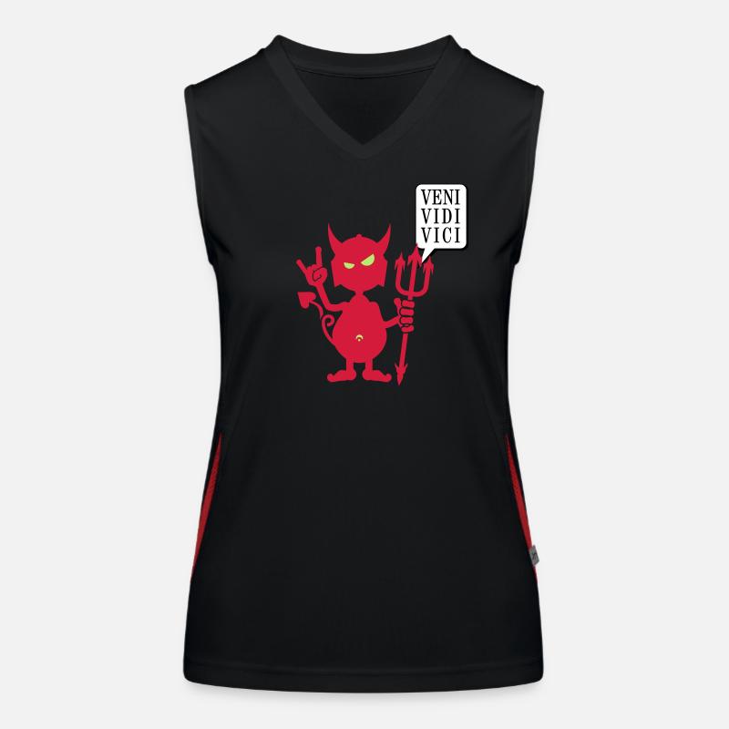 Teufel rocks / devil rocks (2c) Women's Functional Contrast Tank Top