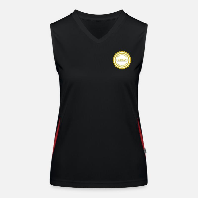 Label de qualité / Maman / Français / Petit Débardeur respirant contrasté Femme