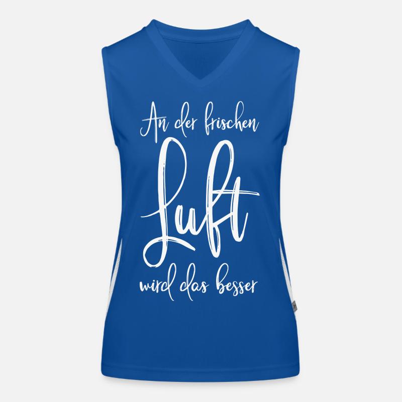 An der frischen Luft wird das besser Funktionelles Kontrast-Tank Top für Frauen