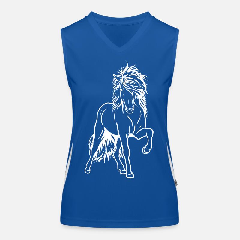 Iceland stallion white Women's Functional Contrast Tank Top