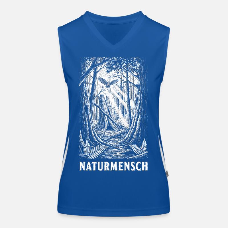 Nature Man Hiking Mountains Women's Functional Contrast Tank Top