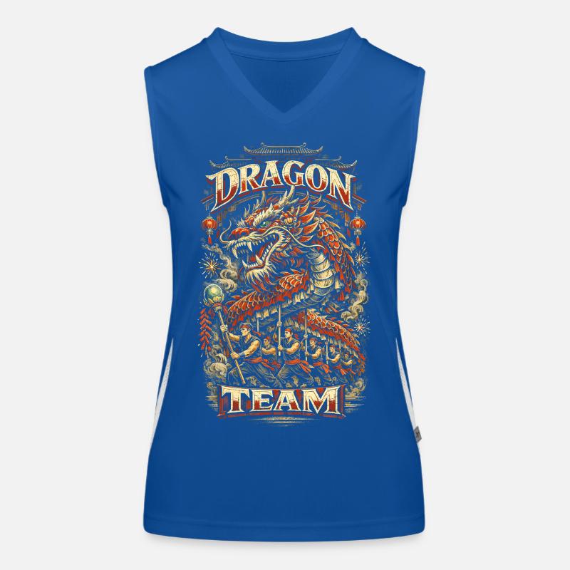 Dragon Dance Drachentanz Funktionelles Kontrast-Tank Top für Frauen
