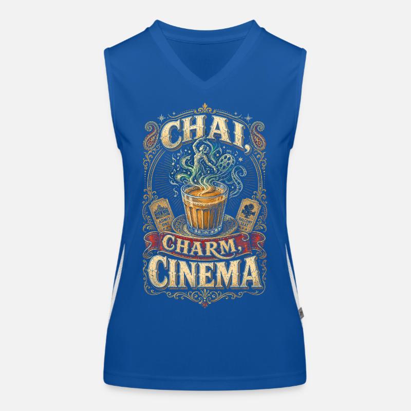 Bollywood Chai Charm Cinema Women's Functional Contrast Tank Top