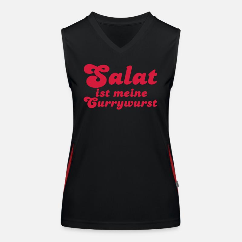 La salade est ma currywurst Débardeur respirant contrasté Femme