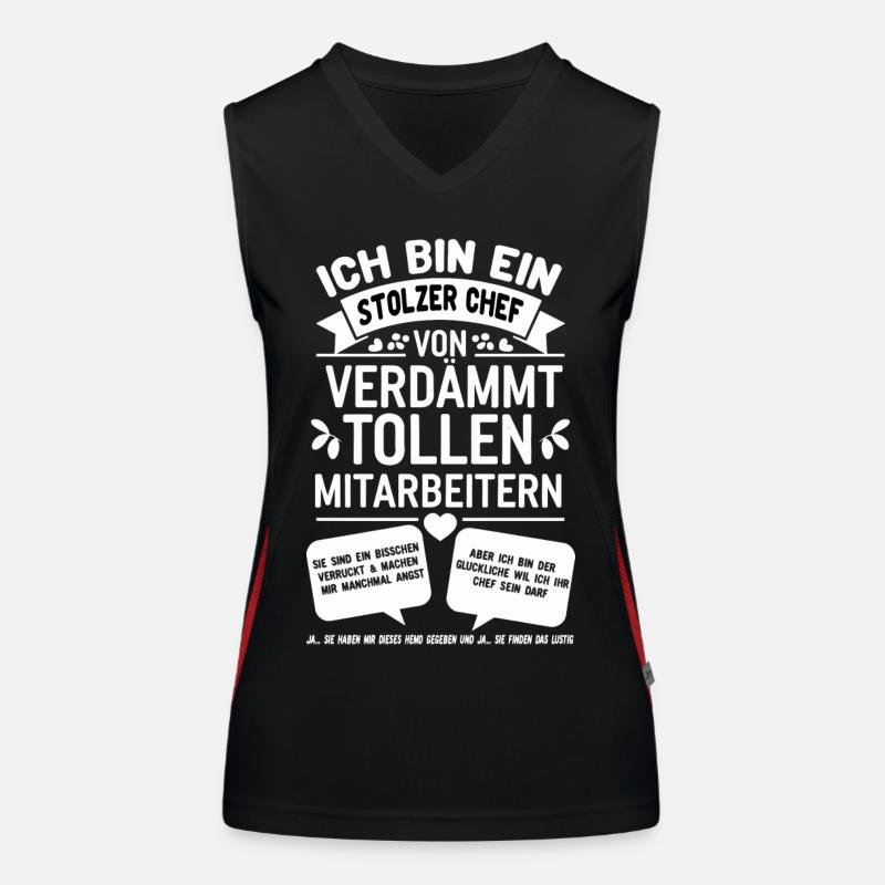 Ich Bin Ein Stolzer Chef Von Tollen Mitarbeitern Funktionelles Kontrast-Tank Top für Frauen