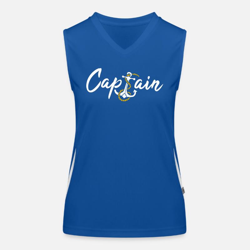 Captain englisch Kapitän Boot Schiff Geschenk Funktionelles Kontrast-Tank Top für Frauen