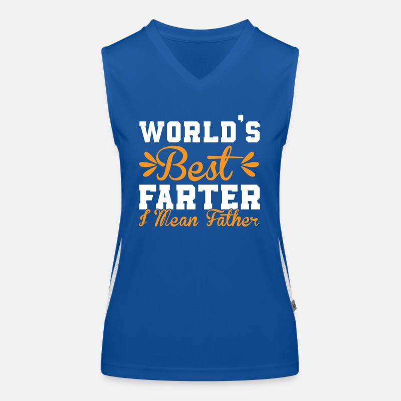 Weltweit bester Farter Mid-Range Dad- Funny Dads Funktionelles Kontrast-Tank Top für Frauen