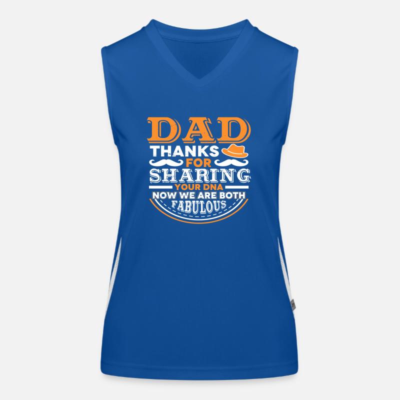 Funny Father's Day gift shape for son and daughter Women's Functional Contrast Tank Top