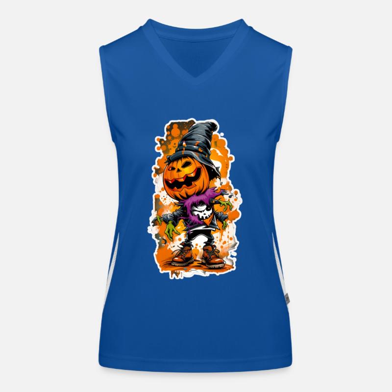 Jack o Lantern 02 Women's Functional Contrast Tank Top