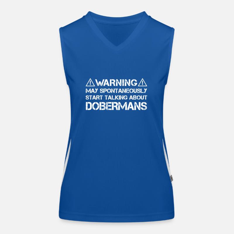 Doberman Dobermann Funktionelles Kontrast-Tank Top für Frauen