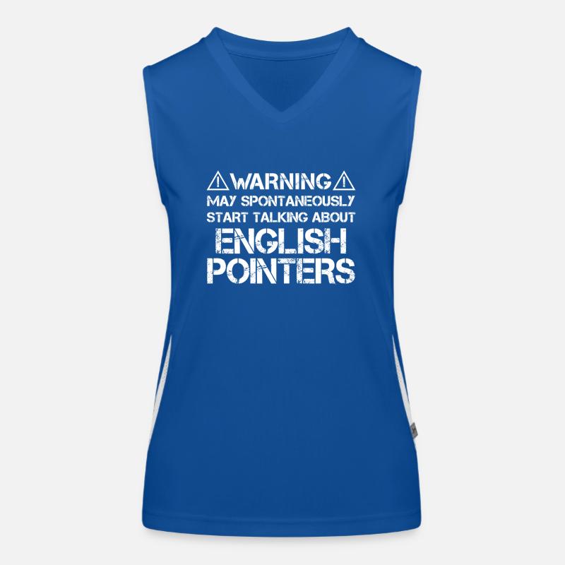 English Pointer Warning Women's Functional Contrast Tank Top