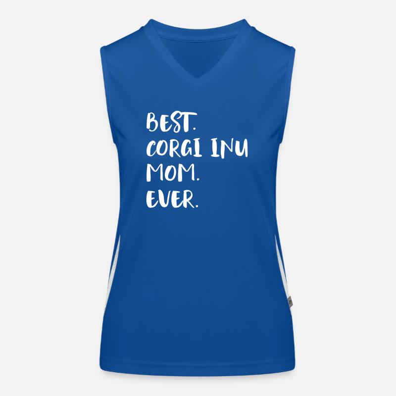 Corgi Inu Funktionelles Kontrast-Tank Top für Frauen