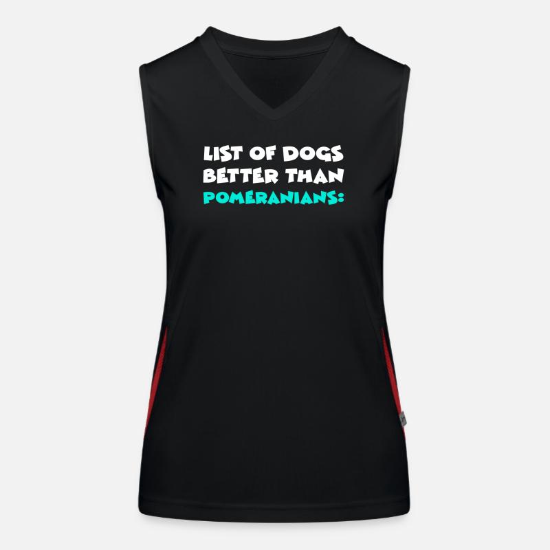 Pomeranian Zwergspitz Funktionelles Kontrast-Tank Top für Frauen