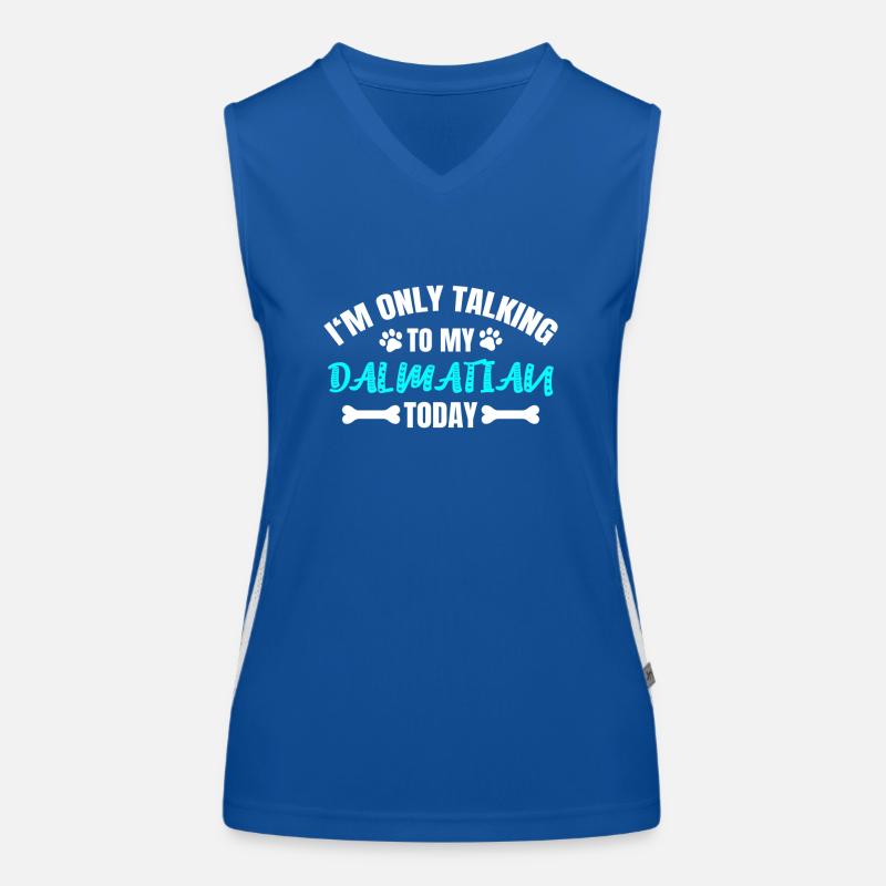 Dalmatian Dalmatiner Funktionelles Kontrast-Tank Top für Frauen