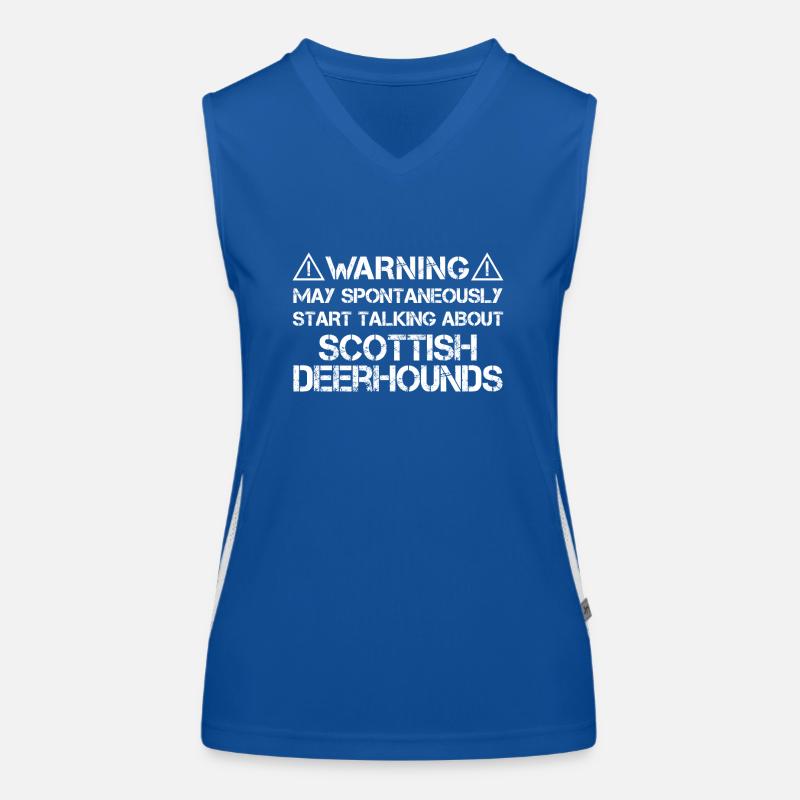 Scottish Deerhound Scottish Deer Dog Women's Functional Contrast Tank Top