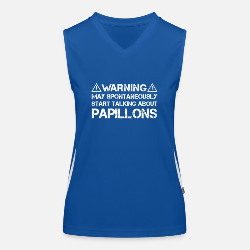 Papillon Continental Miniature Spaniel Débardeur respirant contrasté Femme