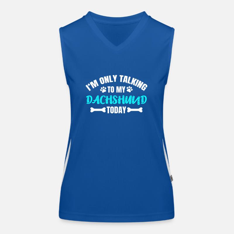 Dachshund Dackel Funktionelles Kontrast-Tank Top für Frauen