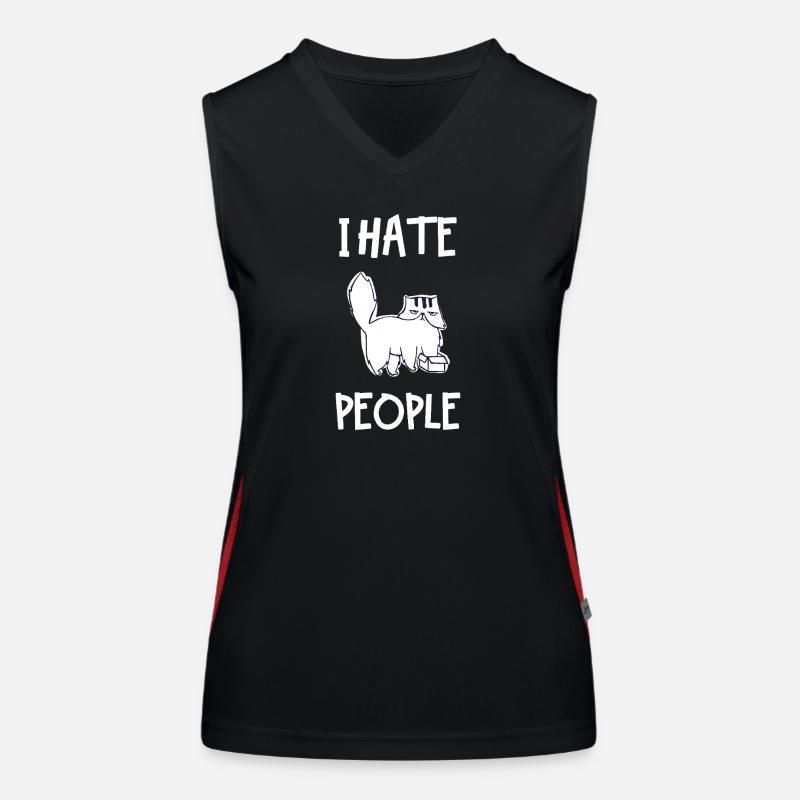 I Hate People Funktionelles Kontrast-Tank Top für Frauen