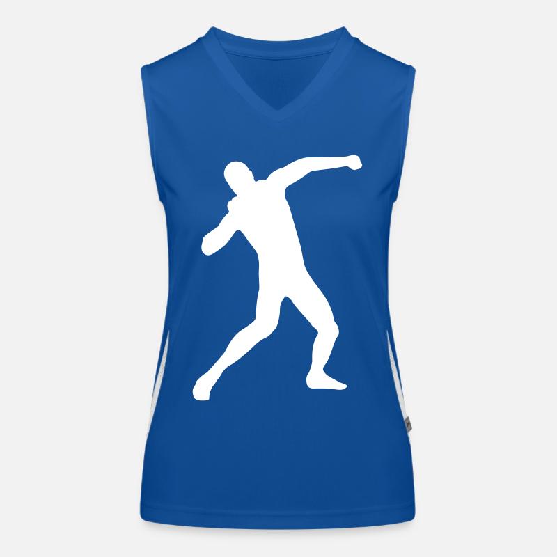 Athlétisme - Lancer du poids Débardeur respirant contrasté Femme