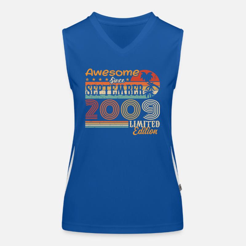 2009 September Vintage Geburtstagsgeschenk 2009 Funktionelles Kontrast-Tank Top für Frauen