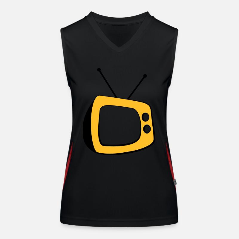 Retro TV Logo Funktionelles Kontrast-Tank Top für Frauen
