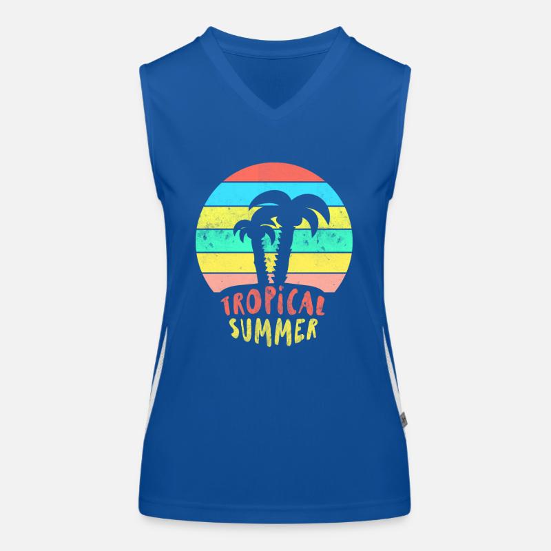 Tropical Summer Women's Functional Contrast Tank Top