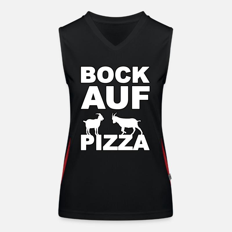 Bock auf Pizza Funktionelles Kontrast-Tank Top für Frauen