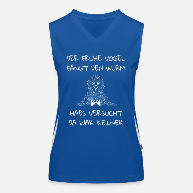 Der frühe Vogel fängt den Wurm da war keiner Funktionelles Kontrast-Tank Top für Frauen