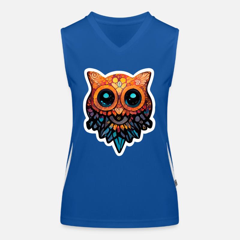 Eule Funktionelles Kontrast-Tank Top für Frauen