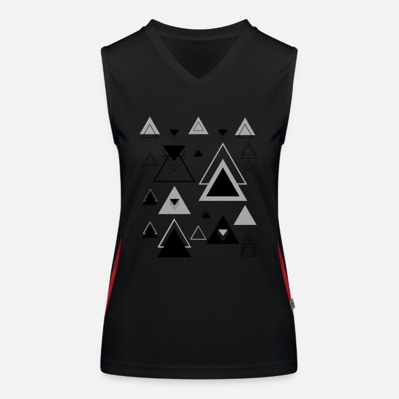 Triangles Abstract Minimalist Shape Geometry Women's Functional Contrast Tank Top
