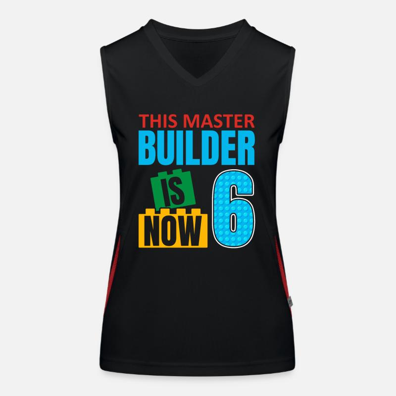 This builder is now 6, Toy Blocks 6. Women's Functional Contrast Tank Top