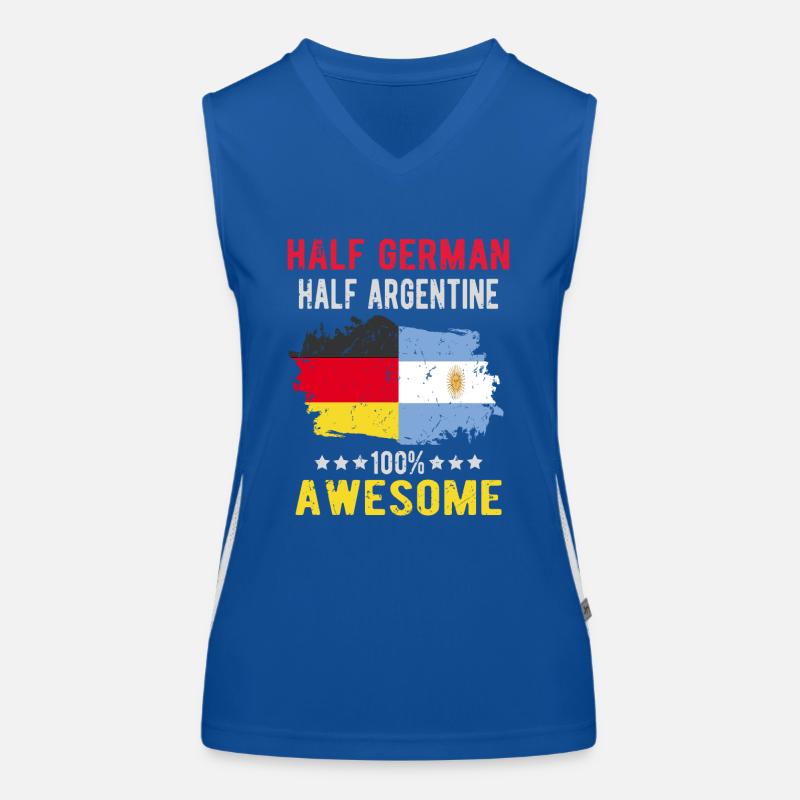 Half German Half Argentine Women's Functional Contrast Tank Top