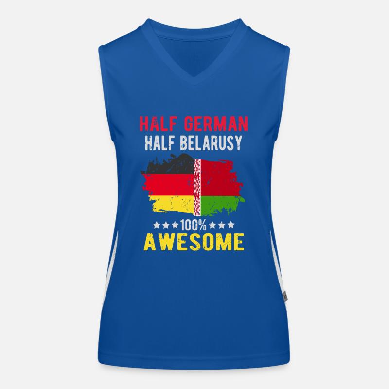 Half German Half Belarusian Women's Functional Contrast Tank Top