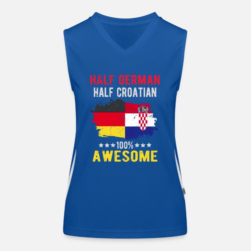 Halb Deutsch Halb Kroate Funktionelles Kontrast-Tank Top für Frauen