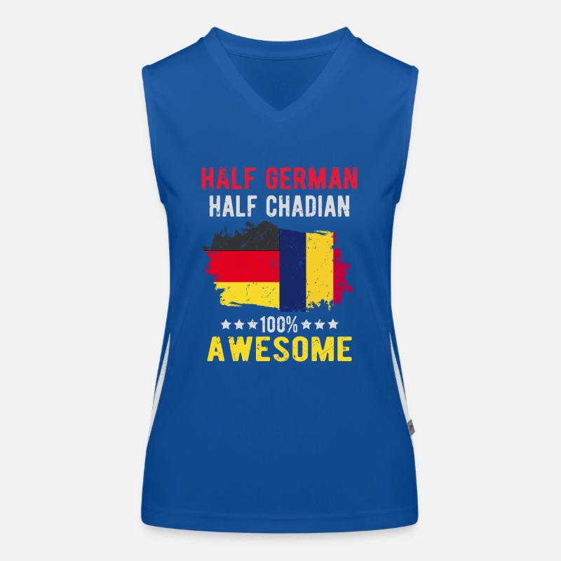 Halb Deutsch Halb Tschader Funktionelles Kontrast-Tank Top für Frauen