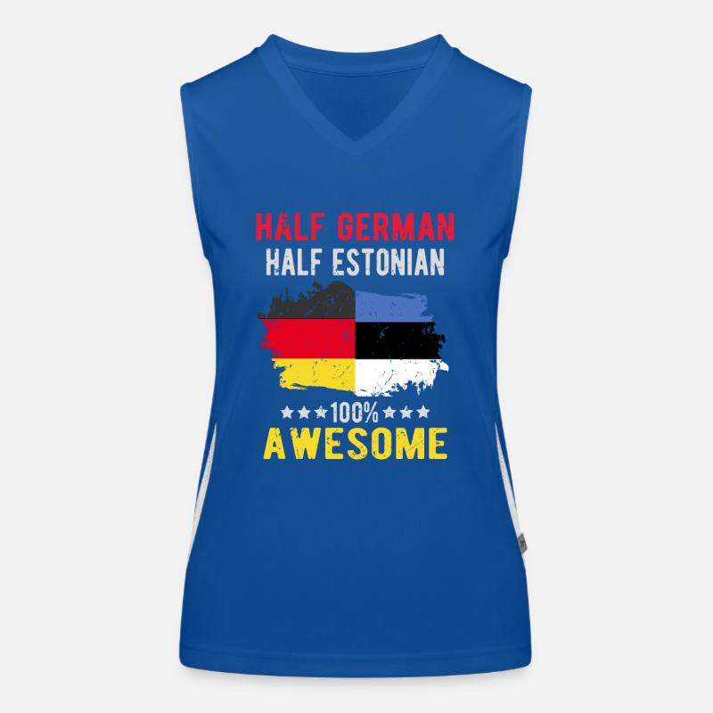 Half German Half Estonian Women's Functional Contrast Tank Top