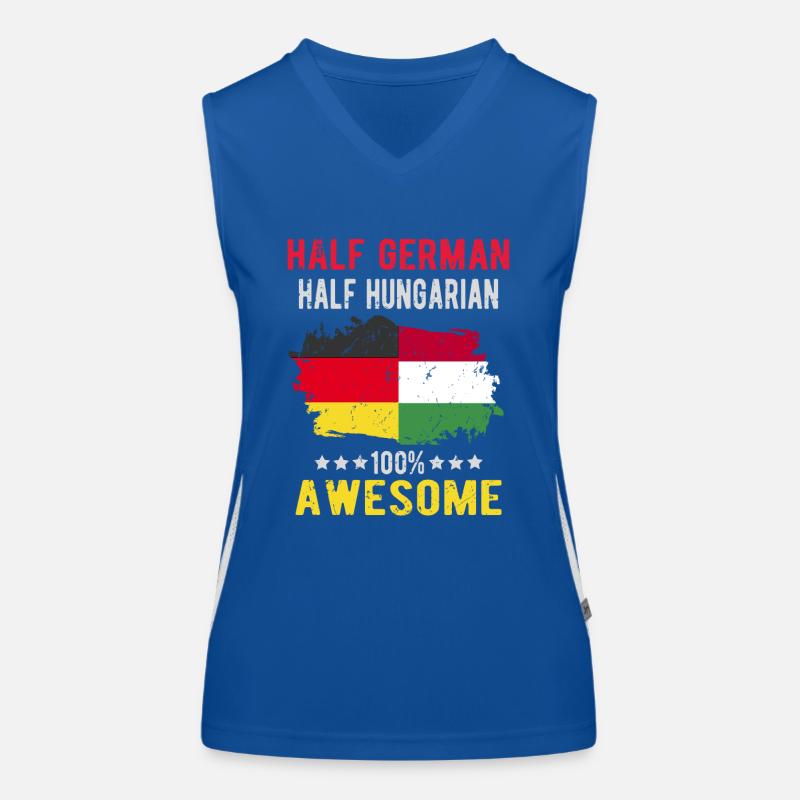 Moitié allemand moitié hongrois Débardeur respirant contrasté Femme