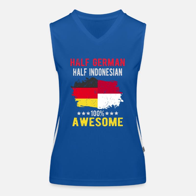 Half German Half Indonesian Women's Functional Contrast Tank Top