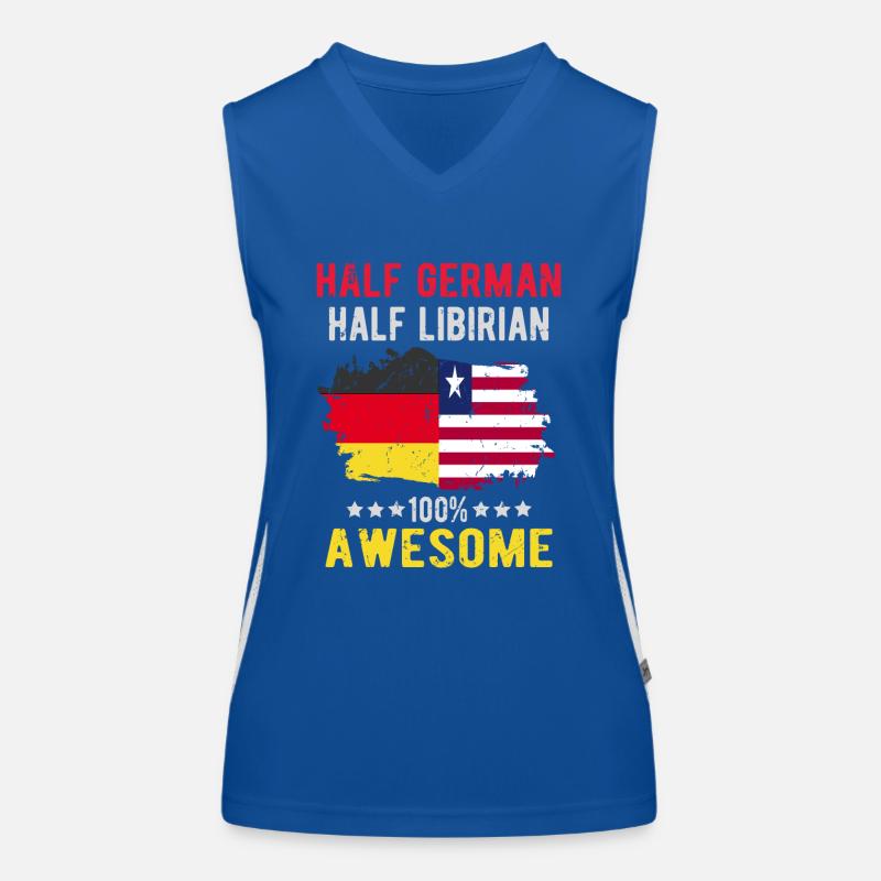 Halb Deutsch Halb Libyer Funktionelles Kontrast-Tank Top für Frauen