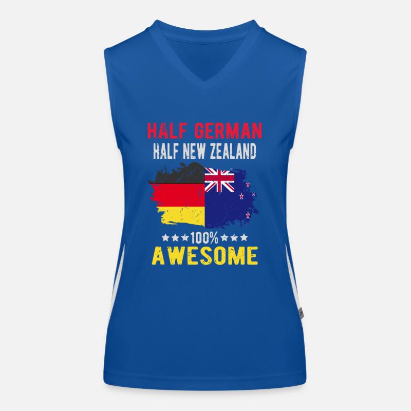 Half German half New Zealanders Women's Functional Contrast Tank Top