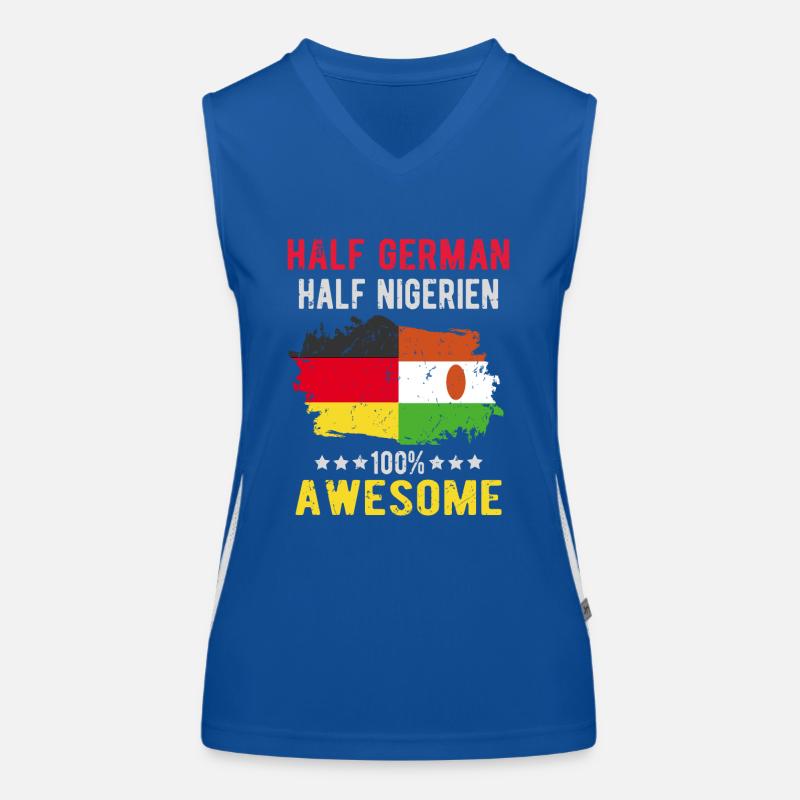 Halb Deutsch Halb Nigrer Funktionelles Kontrast-Tank Top für Frauen